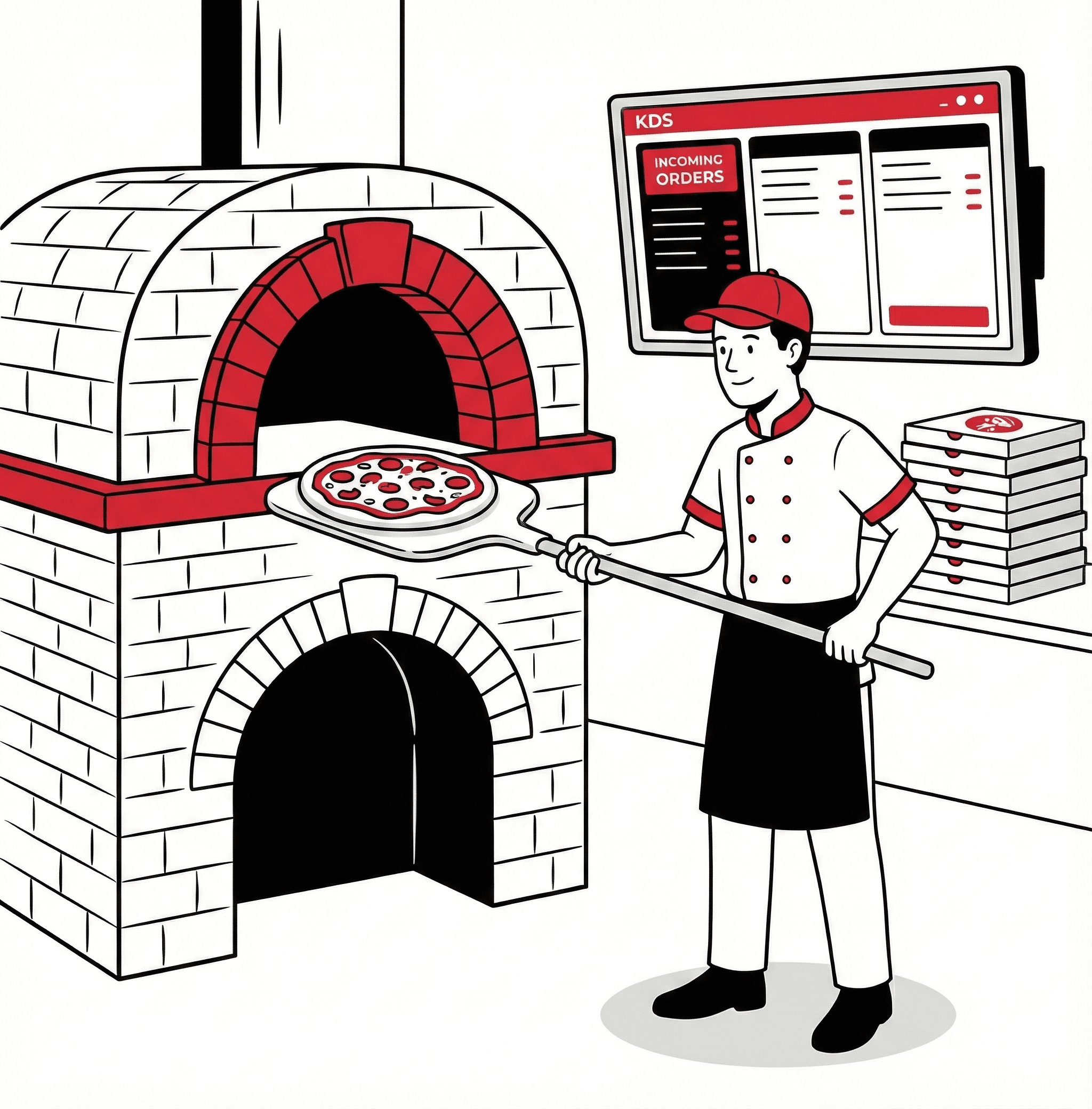 Pizzeria POS Illustration